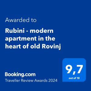 Rubini - modern apartment in the heart of old Rovinj