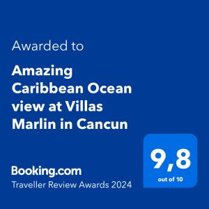 Amazing Caribbean Ocean view at Villas Marlin in Cancun