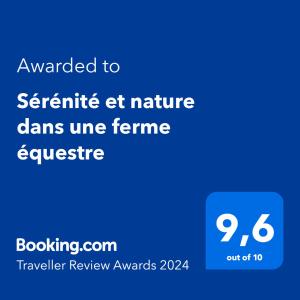 Sérénité et nature dans une ferme équestre - studio familial