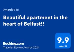 Beautiful apartment in the heart of Belfast!!