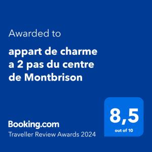 appart de charme a 2 pas du centre de Montbrison