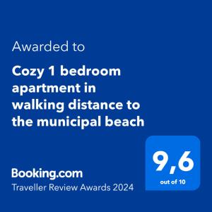 Cozy 1 bedroom apartment in walking distance to the municipal beach