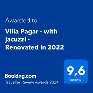 Villa Pagar - with hydromassage pool, pets friendly and fresh rooms interior 2026