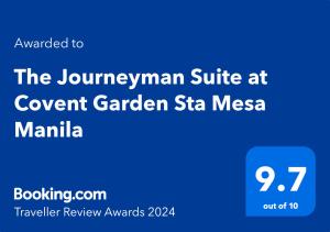 The Journeyman Suite at Covent Garden Sta Mesa Manila