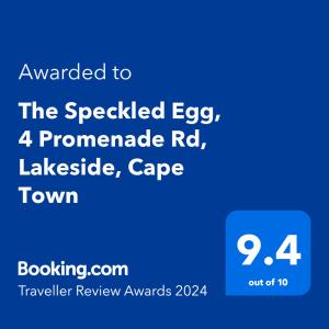 The Speckled Egg, 4 Promenade Rd, Lakeside, Cape Town