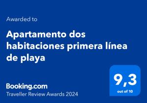 Apartamento dos habitaciones primera línea de playa