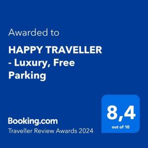 HAPPY TRAVELLER - Luxury, Free public Parking