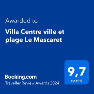 Maisons de vacances Villa Centre ville et plage Le Mascaret : photos des chambres