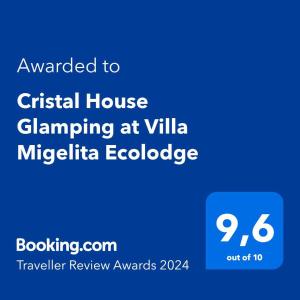 Cristal House Glamping at Villa Migelita Ecolodge