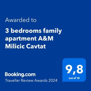 3 bedrooms family apartment A&M Milicic Cavtat