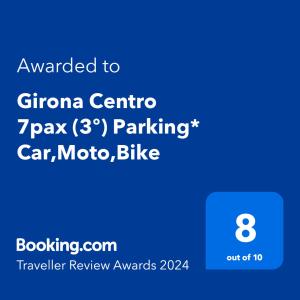 Girona Centro 7pax (3º) Parking* Car,Moto,Bike