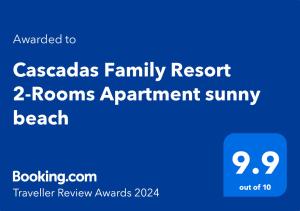 Attractive Family Apartment in Sunny Beach Cascadas Family Resort