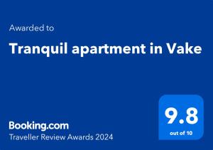 Tranquil apartment in Vake