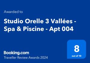 Appartements Studio Orelle 3 Vallees - Spa & Piscine - Apt 004 : photos des chambres