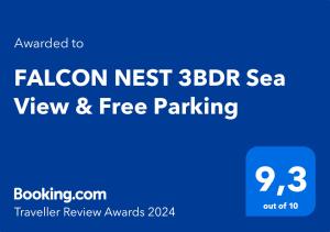 FALCON NEST 3BDR Sea View & Free Parking