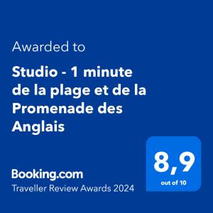Appartements Studio - 1 minute de la plage et de la Promenade des Anglais : photos des chambres
