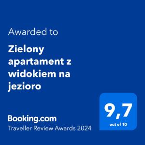 Zielony apartament z widokiem na jezioro