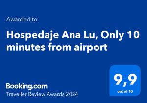 Hospedaje Ana Lu 2, Only 10 minutes from airport