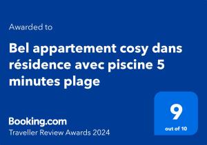 Appartements Bel appartement cosy dans residence avec piscine 5 minutes plage : photos des chambres