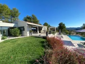VillaCadière Vue Mer et Vignes Piscine à débordement - 南莱潘
