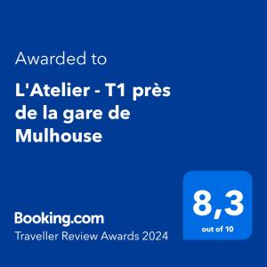 Appartements L'Atelier - T1 pres de la gare de Mulhouse : Appartement 1 Chambre