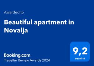 Beautiful apartment in Novalja