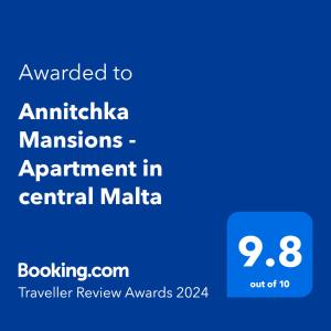 Annitchka Mansions - Apartment in central Malta