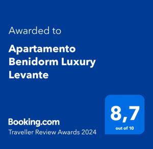 Apartamento Benidorm Luxury Levante