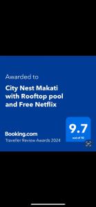 City Nest Makati with Rooftop pool and Free Netflix
