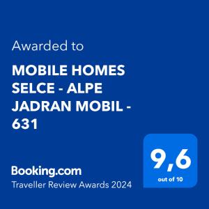 MOBILE HOMES SELCE - ALPE JADRAN MOBIL - 631