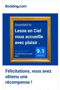 Lesse en Ciel vous accueille avec plaisir .