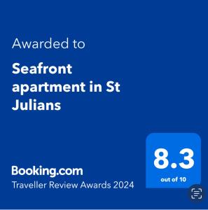 Seafront apartment in St Julians