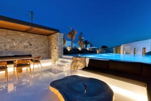 Mykonos Town Black Villa with Cave Heated Pool