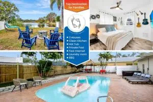 2 Homes w/HotTub, HTD Poo, BBQ, 5 MN to Beach! - Oakhurst Shores