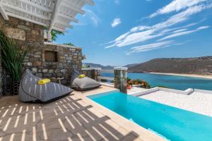 Superior Room with Private Heated Pool and Sea View room in Panormos Village