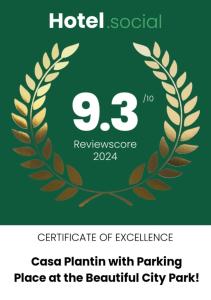 Casa Plantin with parking place at the beautiful city park!