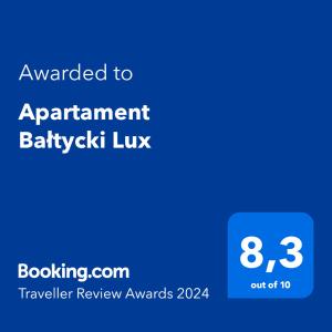 Apartament BaÅ‚tycki Lux