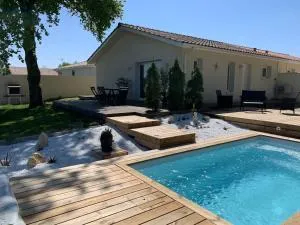 Maison vue sur vignes Piscine chauffée Privée 6per BELLEVUE - Lamarque