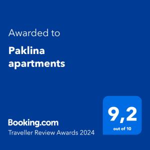 Paklina apartments