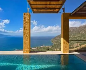 Seafront Ravdoucha Epavlis Athina Villa - Pool, Gym, Sauna, Private Parking, WiFi - Ravdhoúkha