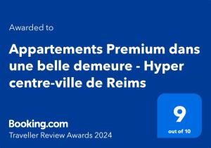 Appartement Premium dans une belle demeure - Hyper centre-ville de Reims