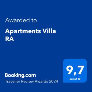 Apartments Villa RA