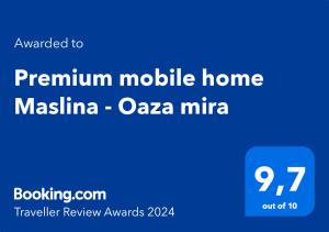Premium mobile home Maslina - Oaza mira