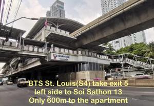 Sathon 15 apartment close to BTS Skytrain St Louis & Surasak
