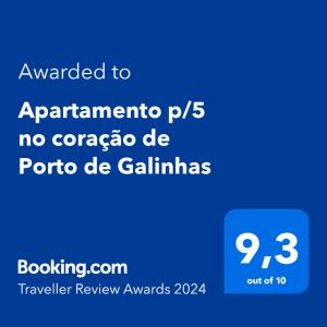 Apartamento p5 no coração de Porto de Galinhas