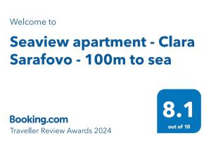 Seaview apartment - Clara Sarafovo - 100m to sea