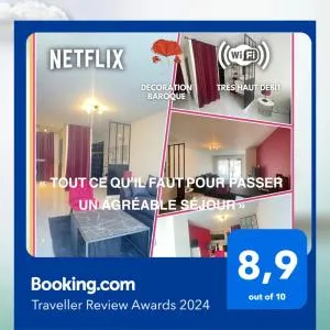 Studio BAROK proche autoroute, plages et attractions, Wifi - TV, calme - Florensac