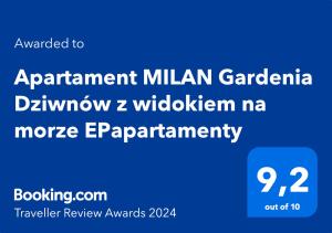 Apartament MILAN Gardenia Dziwnów z widokiem na morze EPapartamenty