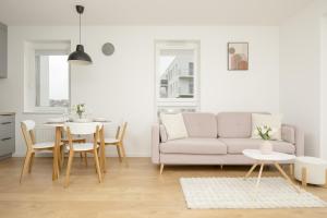 Bright Pastel Apartment with Desk for Remote Work, Balcony and Parking by Renters