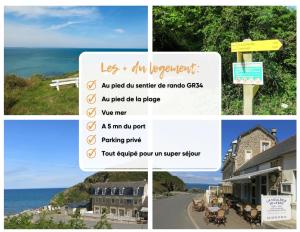 T3 vue mer - face à la plage et au sentier des douaniers